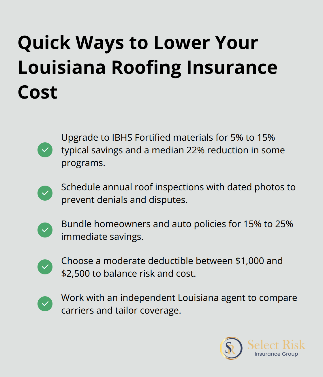 Actionable savings checklist for Louisiana homeowners - cost of roofing insurance in louisiana